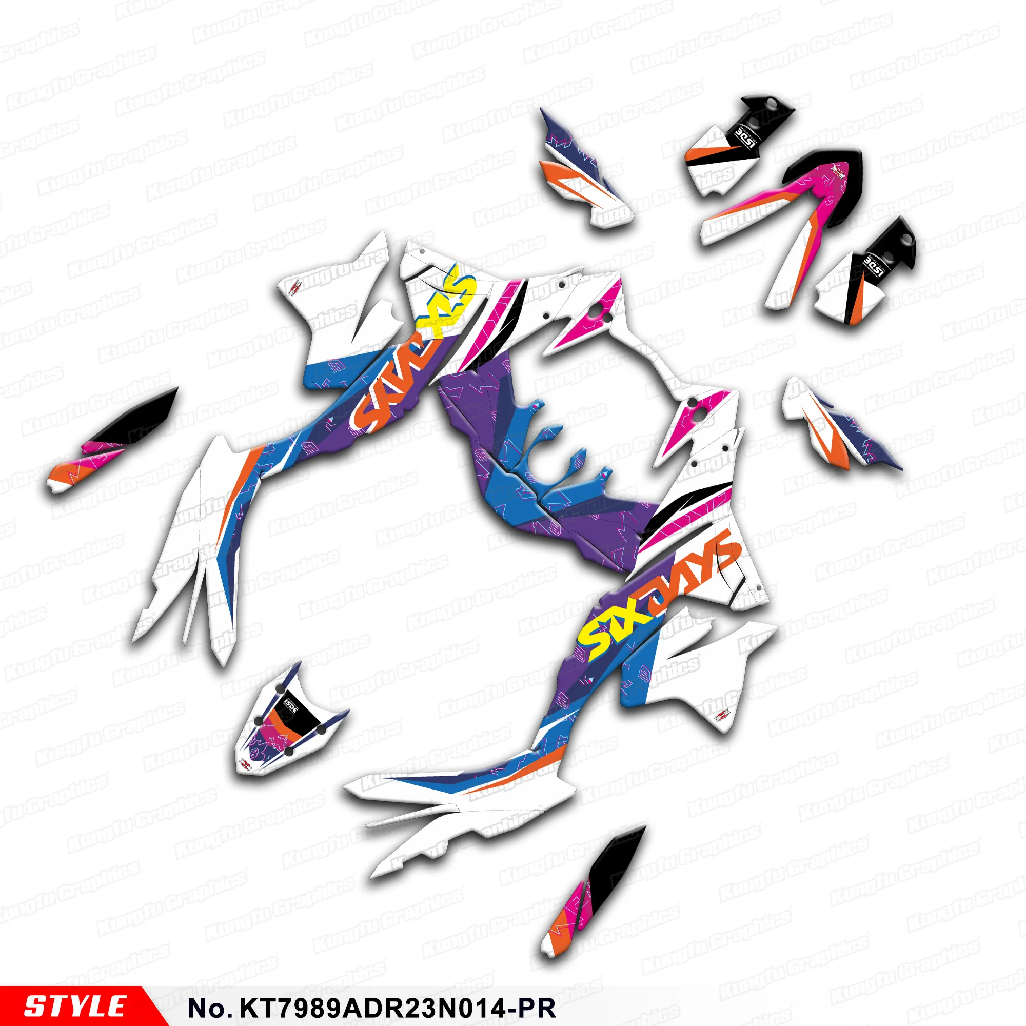 

JY Racing Graphics Decal Kit UV-resistant Vinyl Sticker Sheet for KTM 790 ADV R 890 Adventure R 2023 2024, Refurbish