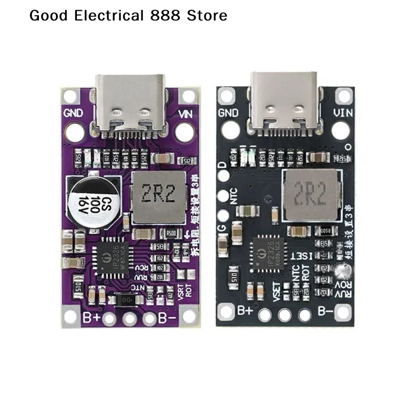 【G】1Pcs Lithium Battery Boost Board 2S 3S Type-C USB BMS Charging Module With Balanced Fast Charge QC For DIY Charger PCB