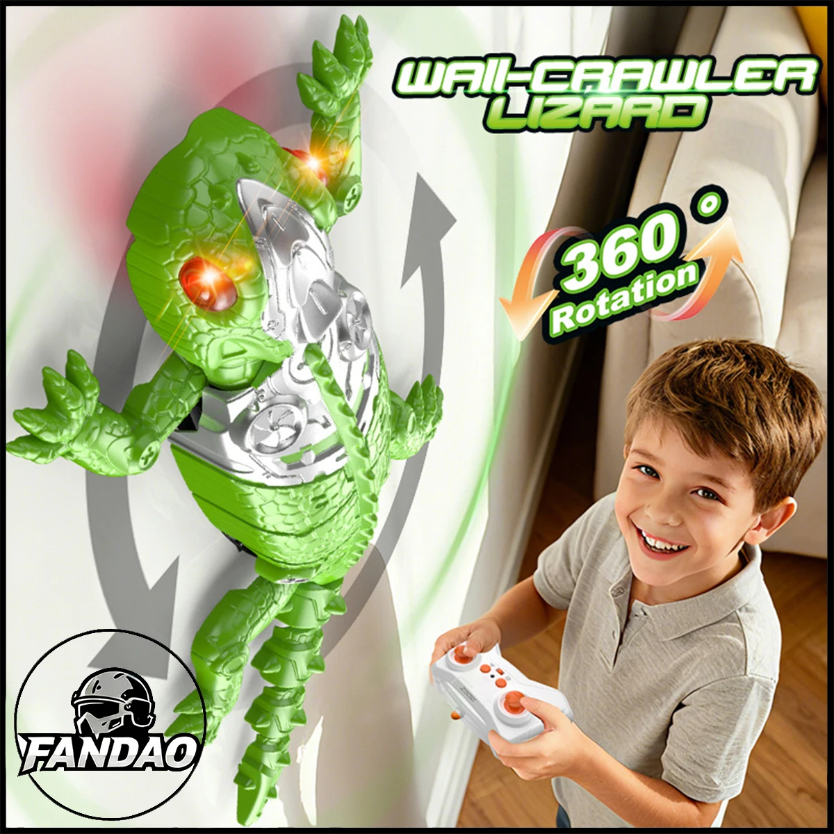 

Wall Climbing Gecko Lizard Kids Toys Remote Control Car Rechargeable Wall Crawler Gecko Robot Cool Prank Birthday Christmas gift