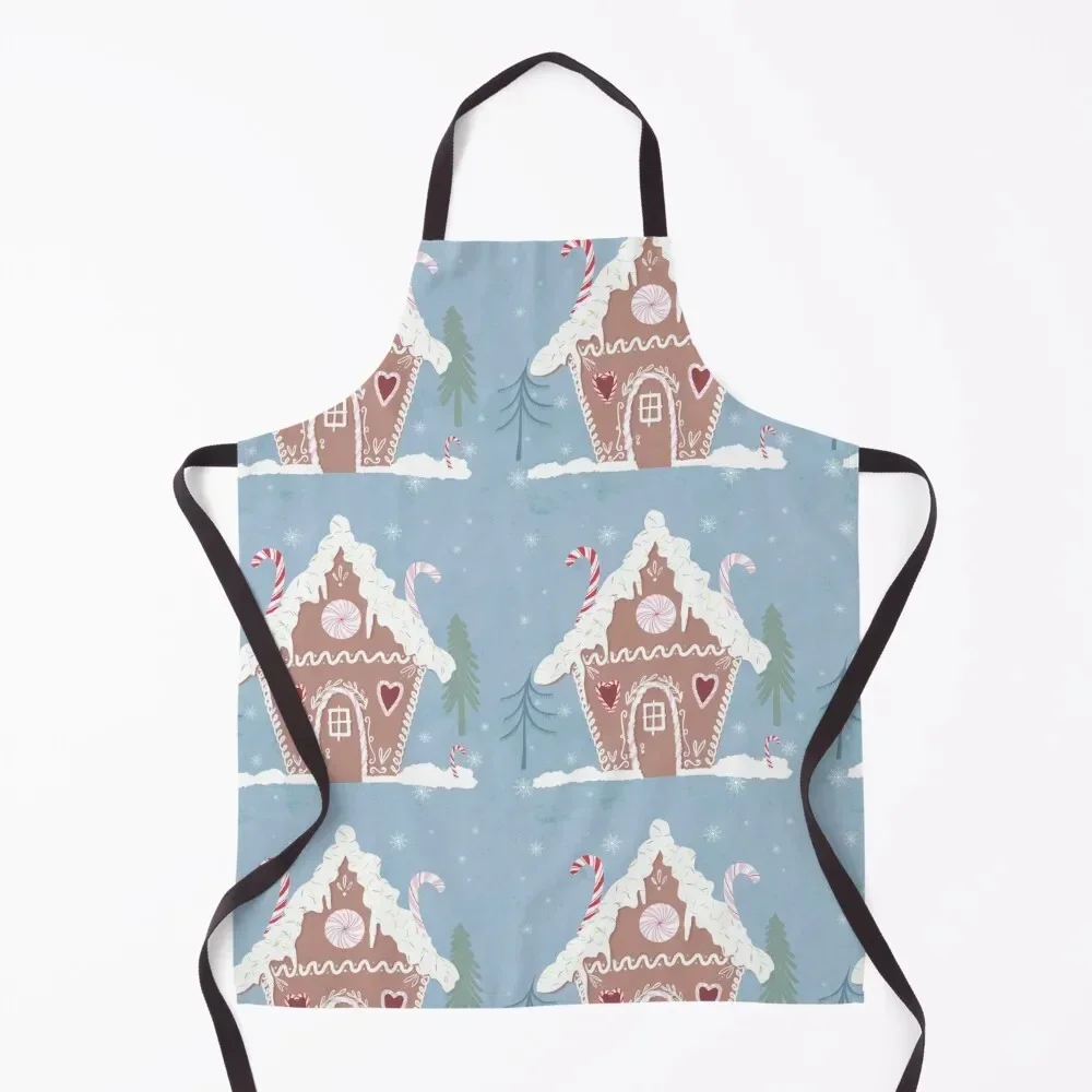 gingerbread house Apron Professional Barber Chef Uniform Women For Man Cooking Apron