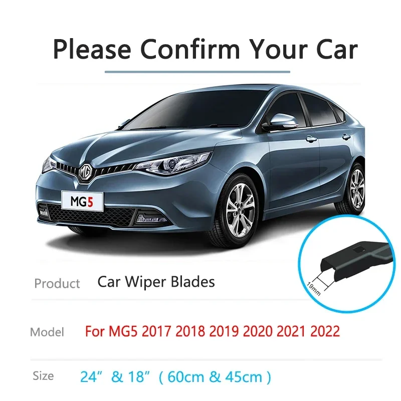 ل MG5 EP EV AP31 EP22 2017 2018 2019 2020 2021 2022 ممسحة شفرة فرش المطاط اكسسوارات السيارات العالمي فرملس الزجاج الأمامي