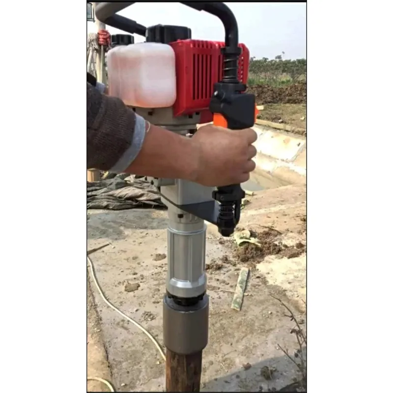 [Two-stroke] 60 Pile Driver Standard 55/70 Sleeve 1900W Farm Guardrail, Flood Control and Emergency Wooden Pile