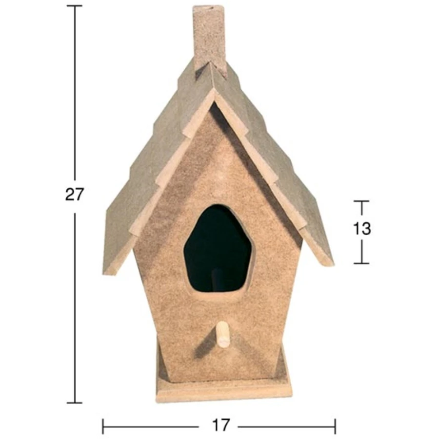 KU238 Junior Bird House, Can Be Painted Mdf Bird House