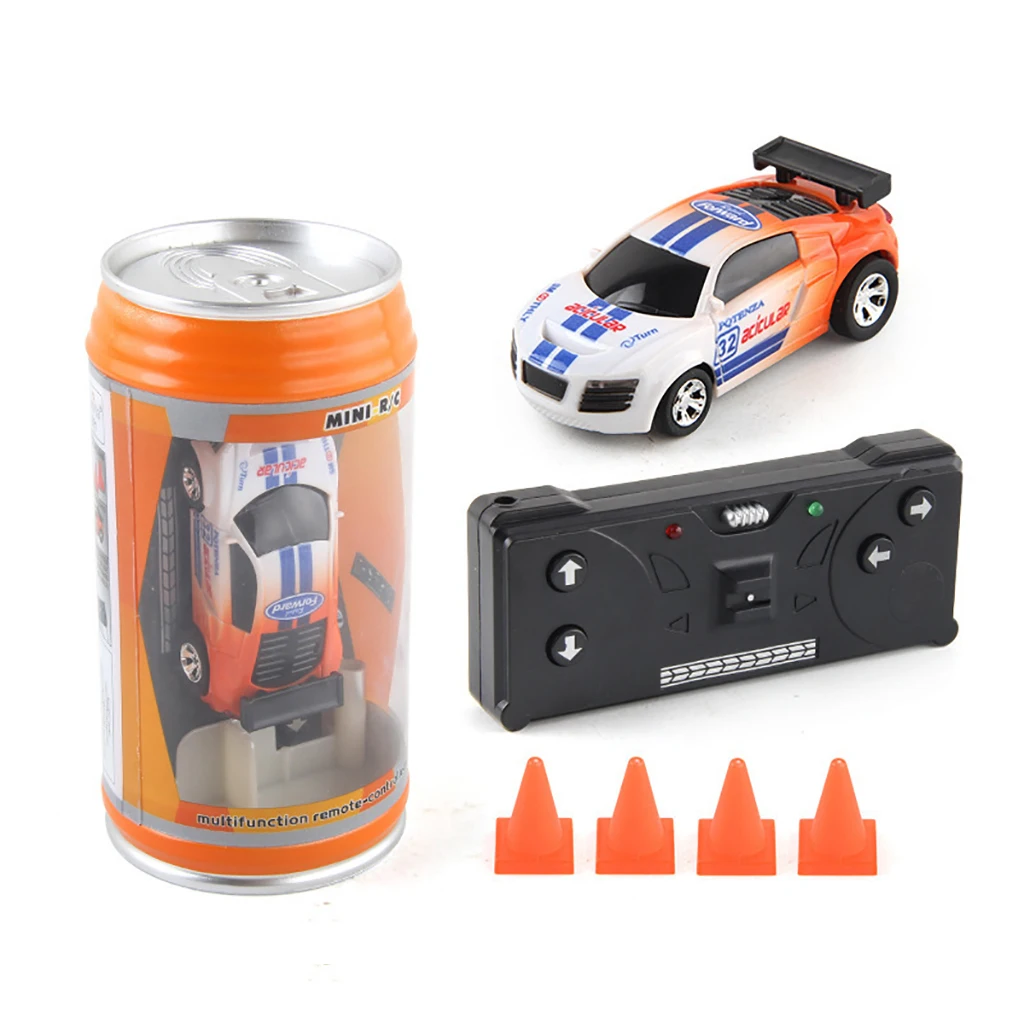 1:45 MINI RC Car Battery Operated Racing Car PVC Cans Pack Machine Drift-Buggy Bluetooth radio Controlled Toys