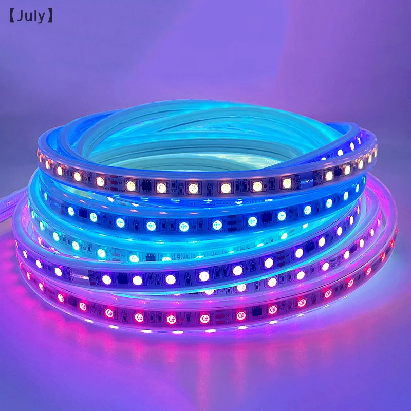 Luz de plástico mágica con programación para exteriores, impermeable, colorida, serpentina de caballo, proyecto de iluminación, tira suave de iluminación