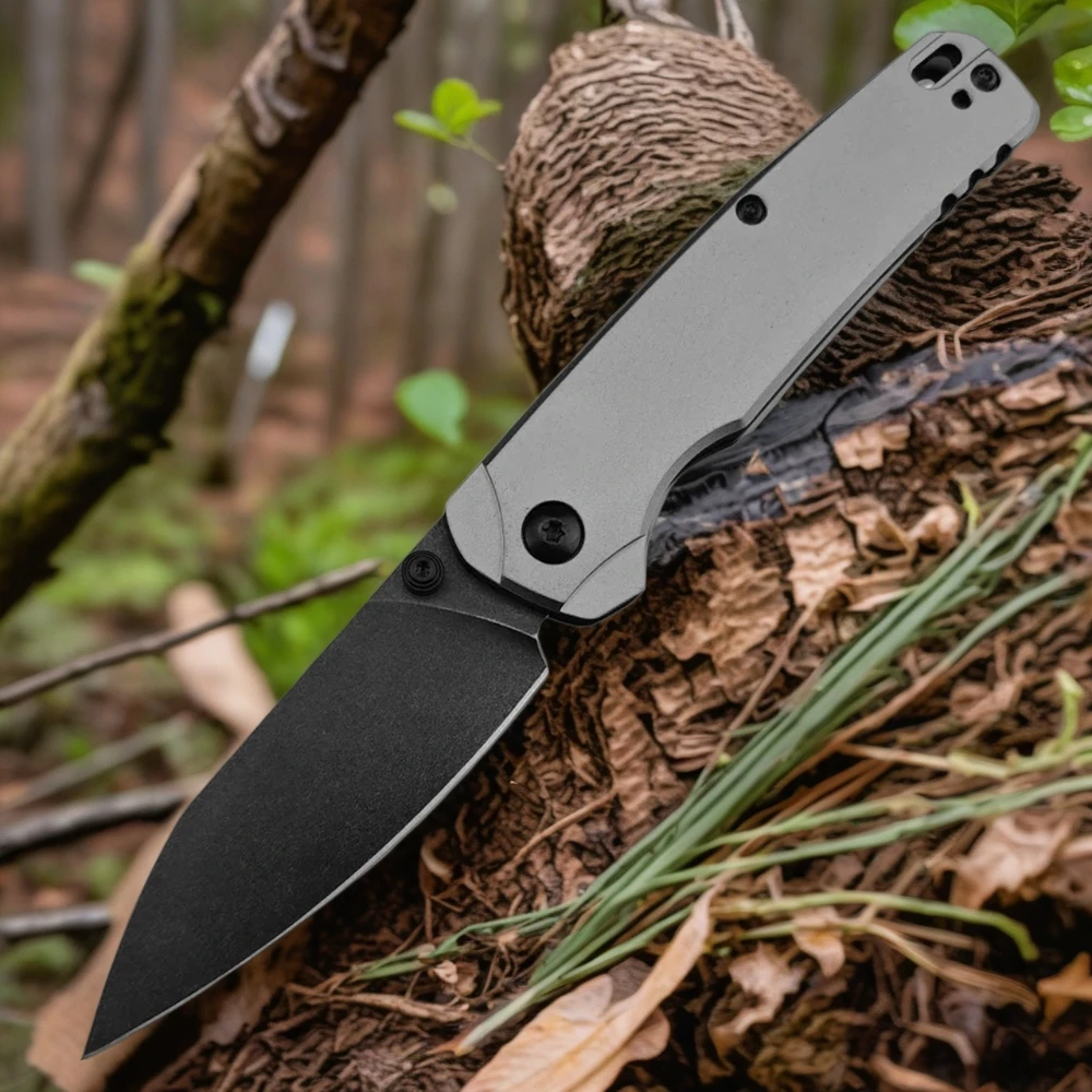 KS 6105 BLK Bel Air DuraLock KVT Folding Knife CPM MagnaCut PVD Blade Anodized Aluminum Handles Camping Survival Outdoor