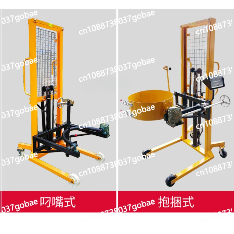 ZF Manual Hydraulic Oil Drum Pouring Turnover Loading and Unloading Lifting Lift Car Forklift Truck