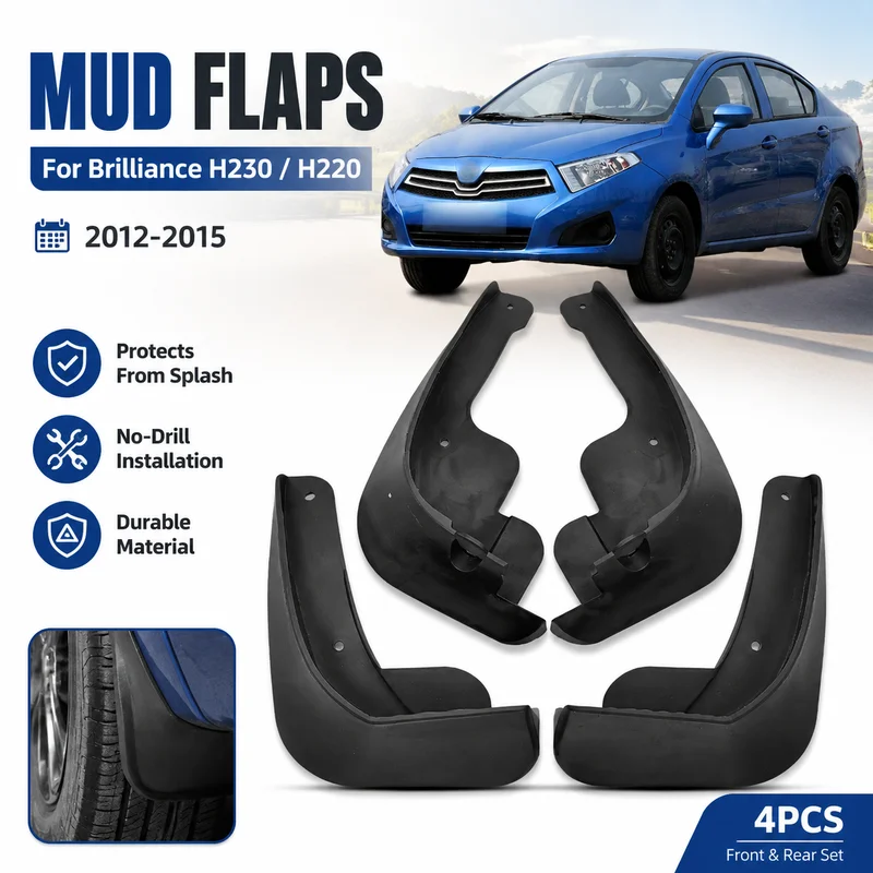 Garde-boue pour Brilliance H230 et H220 2012-2015 - Installation facile sans perçage, accessoires de voiture, pièces de rechange