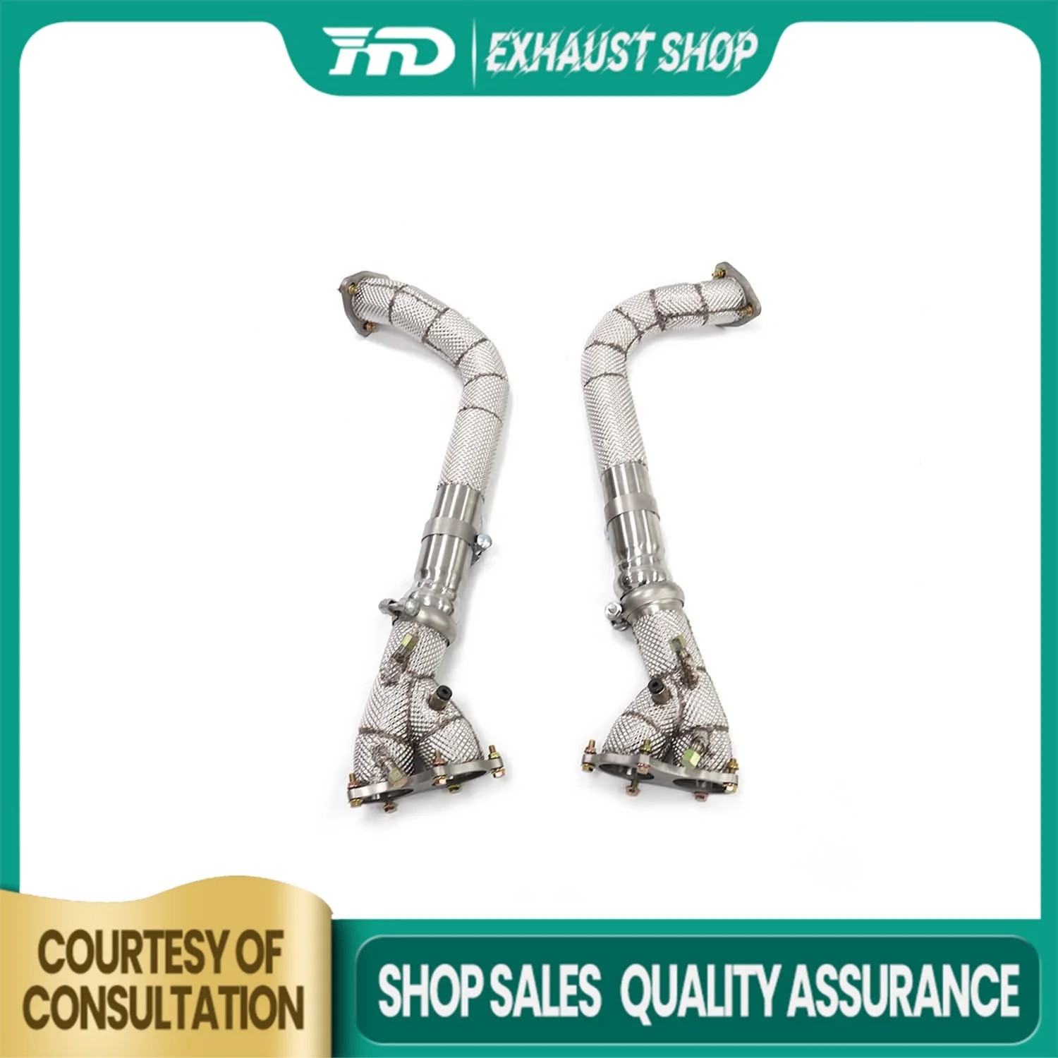

High Quality Downpipe For Porsche 718 GT4 GTS 4.0L Stainless Steel Exhaust System Heat Shield High Flow Performance HMD