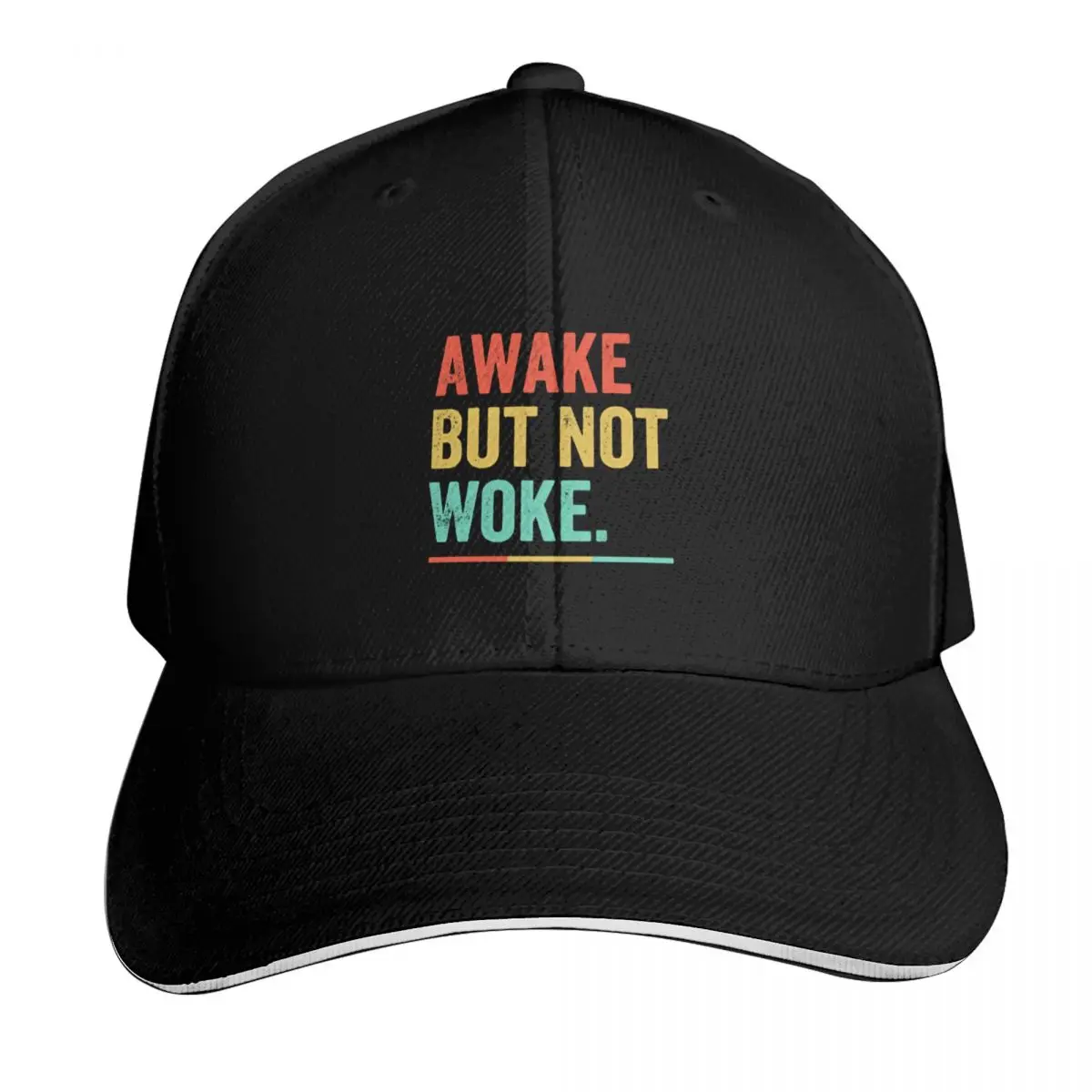 AWAKE BUT NOT WOKE Baseball Cap Golf Cap hats for men custom Hat Sunhat Women's 2026 Men's