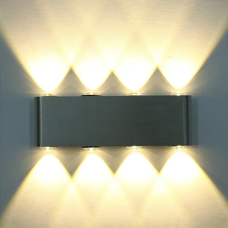 

Product Led Square Aluminum Brick Wall Lamp Hotel Decoration Lamp Corridor Aisle Bedroom Television Background Lamp
