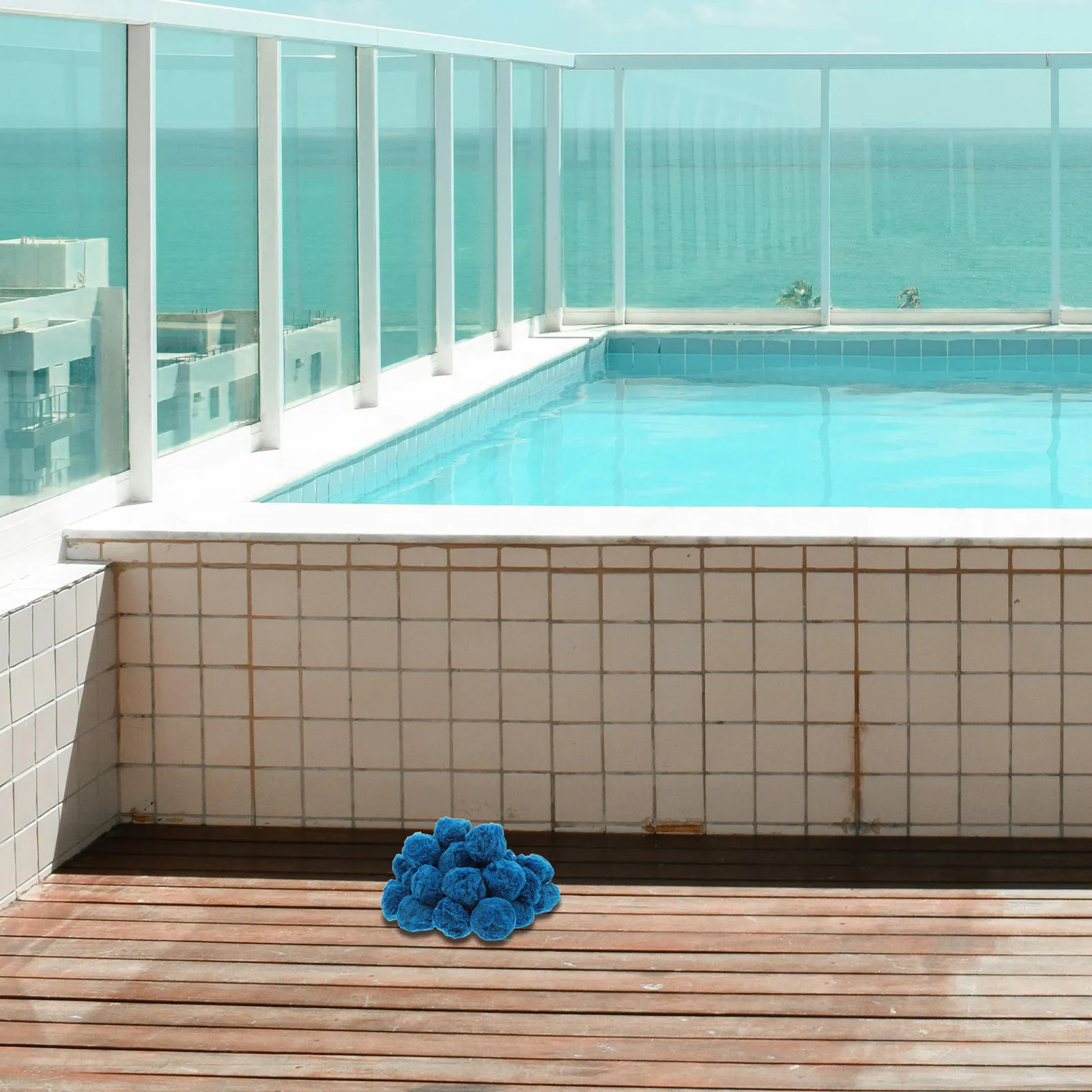 Filter Balls for Pool and Fish Tank Fiber Material Filtration Solution Improves Visual Appeal Reduces Treatments Extends System view 5