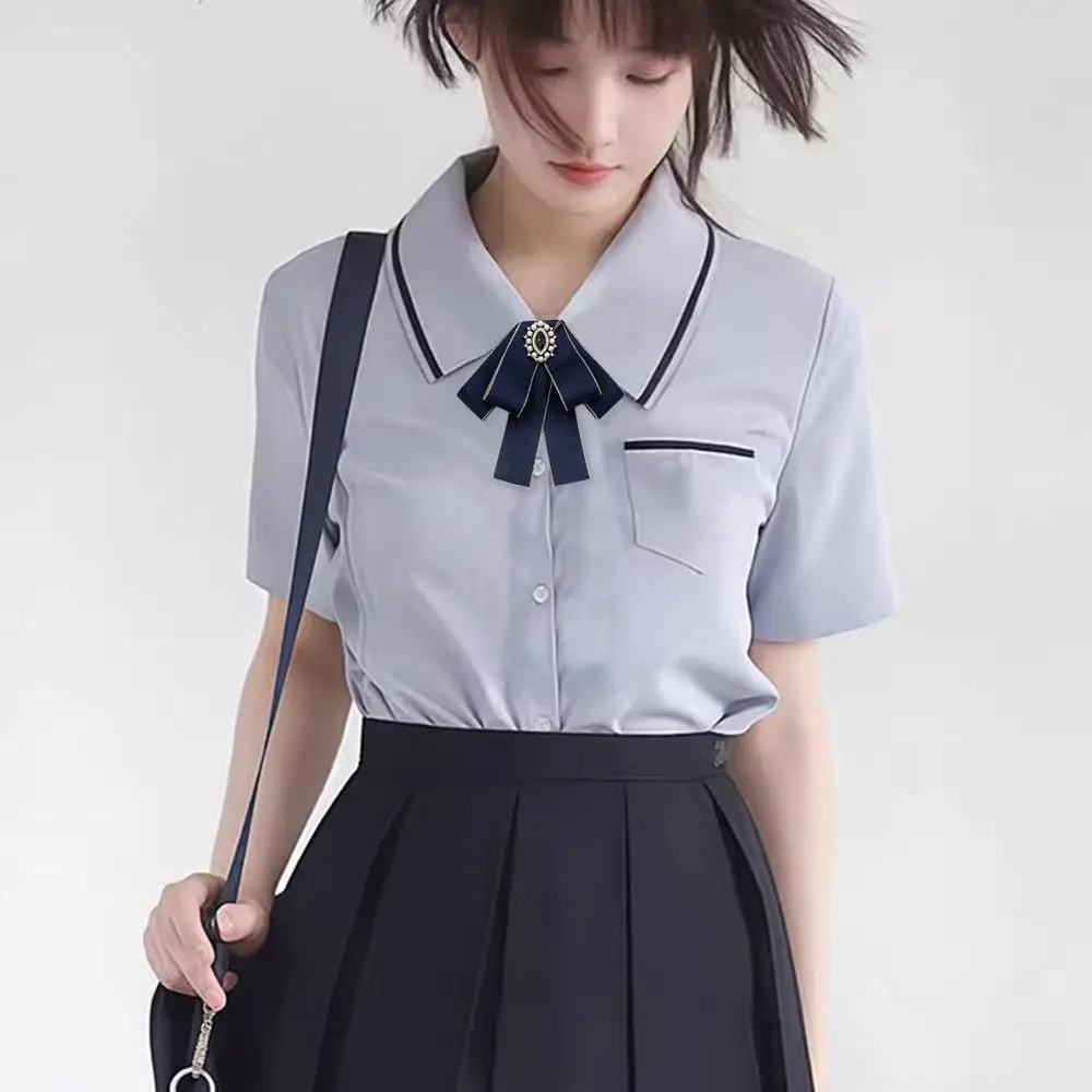 Модный сплав галстук-бабочка ювелирные аксессуары горный хрусталь галстук украшение на шею бант броши для студентов