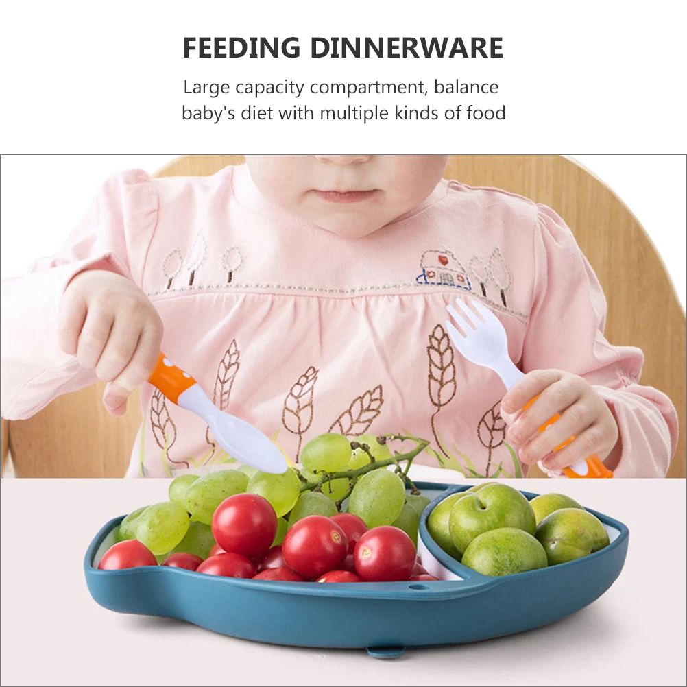 

Silicone Baby Feeding Bowl Fish Design Sucker Infant Weaning Plate Large Capacity Training Bowl Feeding Dinnerware