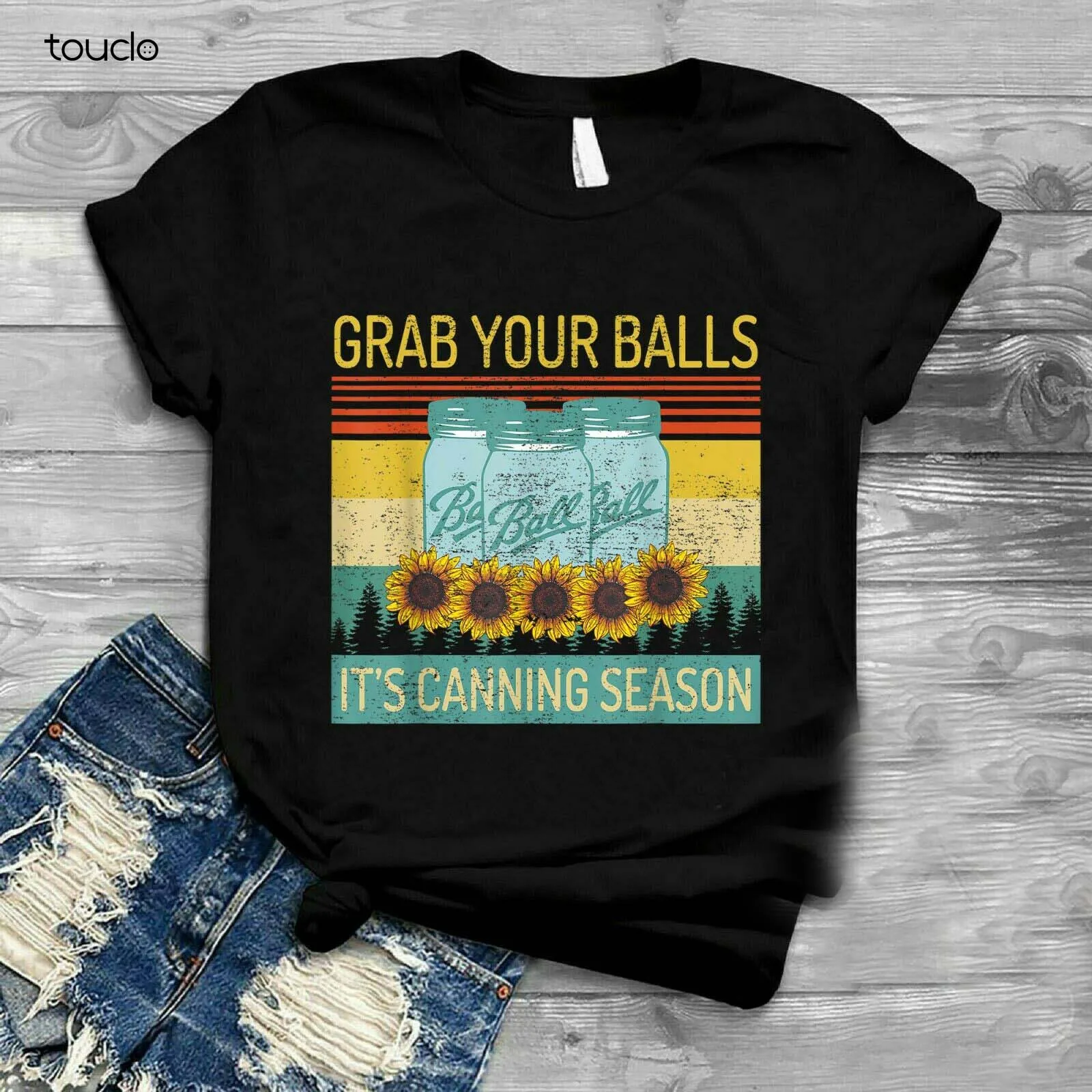 Grab Your Balls It'S Canning Season Funny Unisex T Shirt Black Cotton Xs-5Xl Graphic Tees Vintage Fashion Tshirt Summer Tshirt