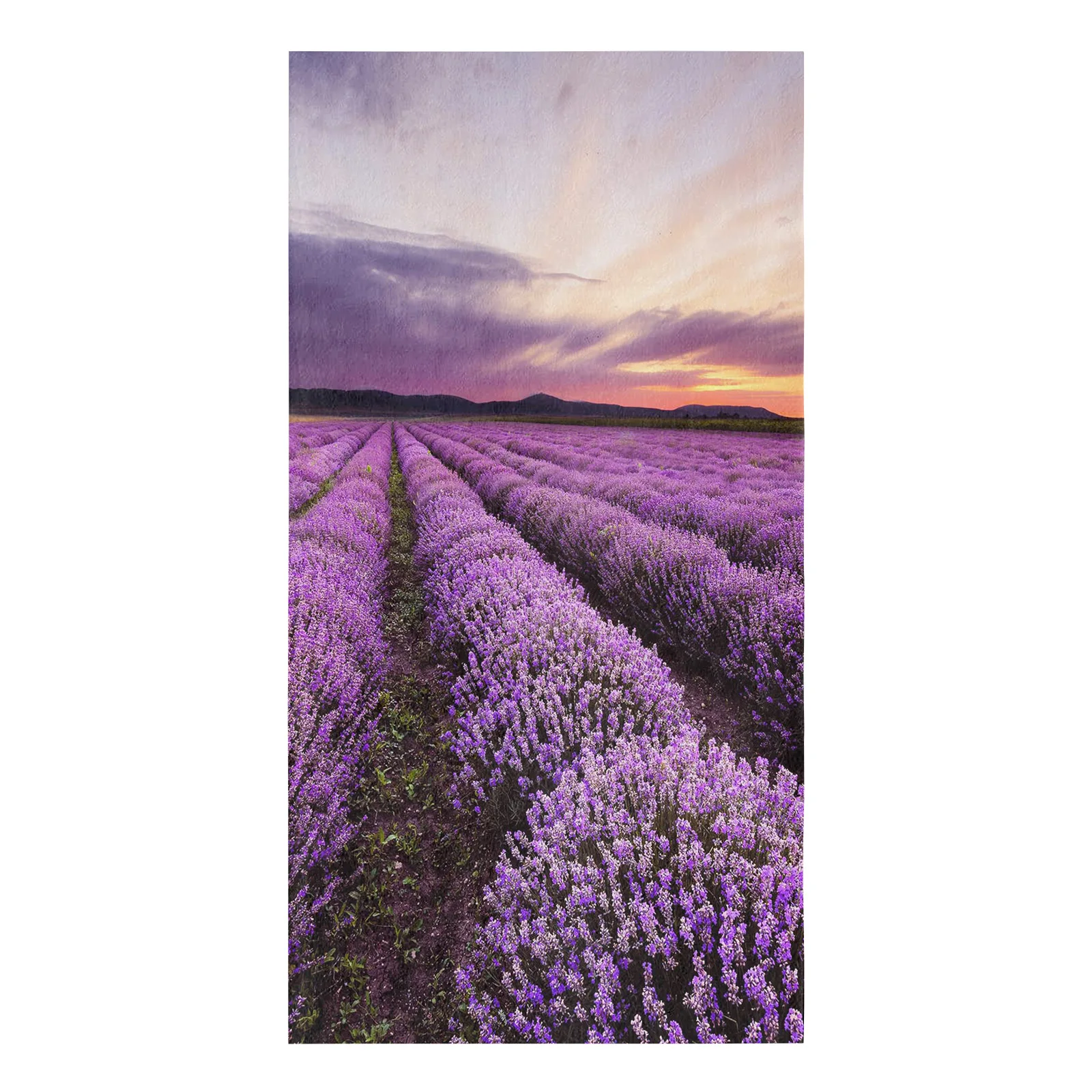 Lavender Sunset Purple Flower Field Kitchen Towels Household Kitchen Tools Accessories Microfiber Wiping Towel Cleaning Cloth