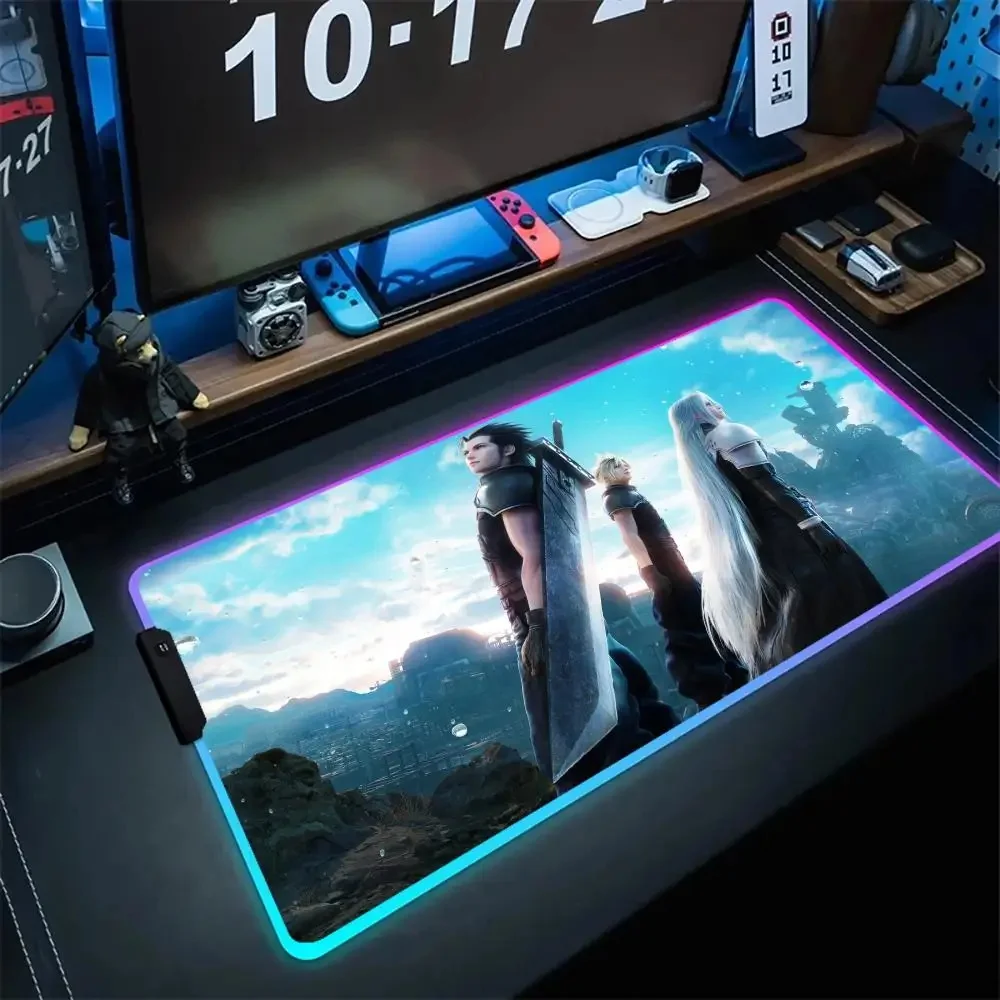 RGB Mousepad para Teclado E-sports, Mouse Pad, Acessórios de Computador, Gamer, Teclado E-sports, Jogos, Final Fantasy X, HD, Popular