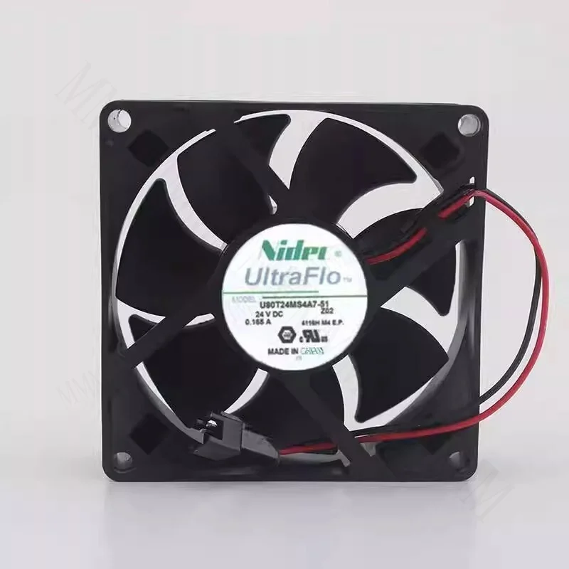 TT  Nidec U80T24MS4A7-51 8025 DC24V 0.165A 8CM 2-Pin Inverter Cooling Fan