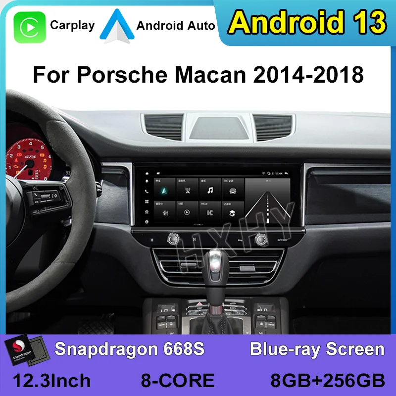 

12.3inch Android 13 8Core 8+256G car radio with BT GPS Car Multimedia Stereo DSP 360 Navigation For Porsche Macan 2014-2018