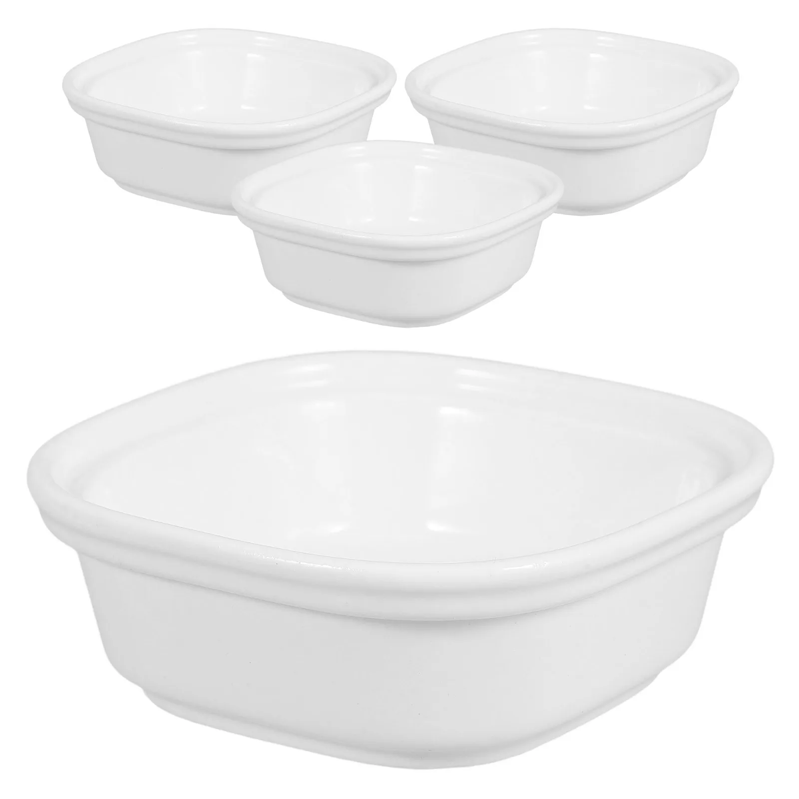 

4Pcs Small Ceramic Sauce Dishes Dipping Bowls Durable Condiment Bowls for Soy Sauce Vinegar Serving Dipping Dishes