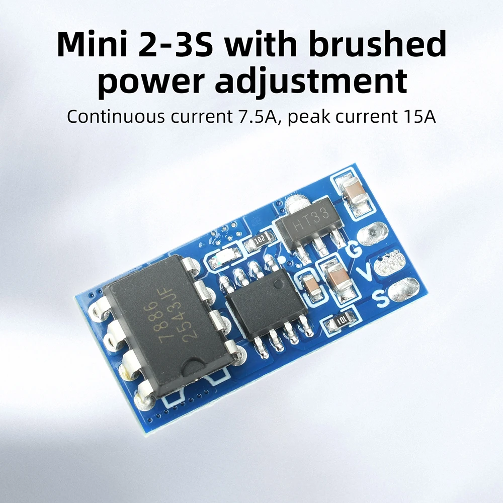 2S ESC A02 Mini Brushed ESC 7.5A 15A Bidirectional Speed Controller 2-3S LiPo For WPL 1/24 RC Crawler Buggy Boat 380 Motor
