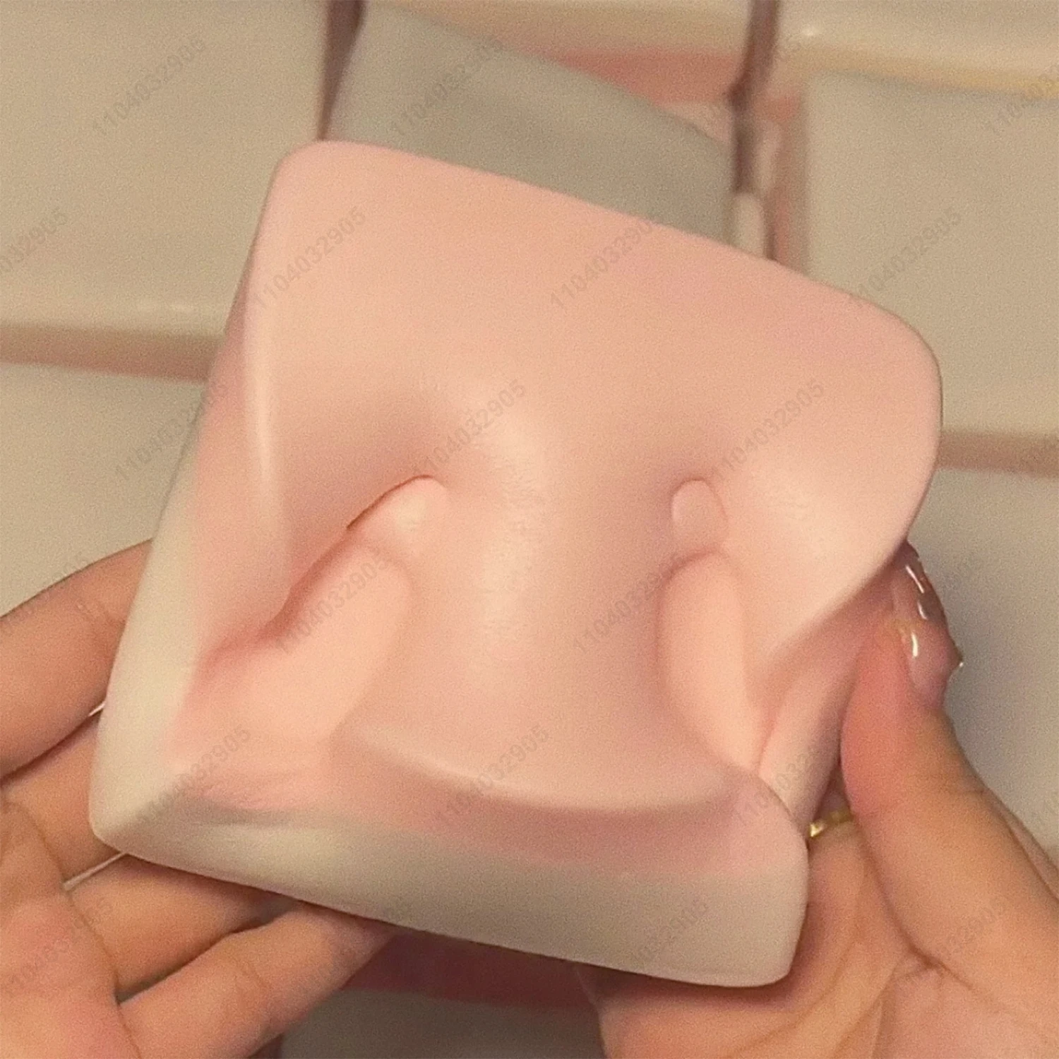 Squishy Double-Sided Sticky Rice Cake Pink Slow Rising Rice Cake Squishy Slow Rebound Cake Bread Stress Release Hand Relax Gift