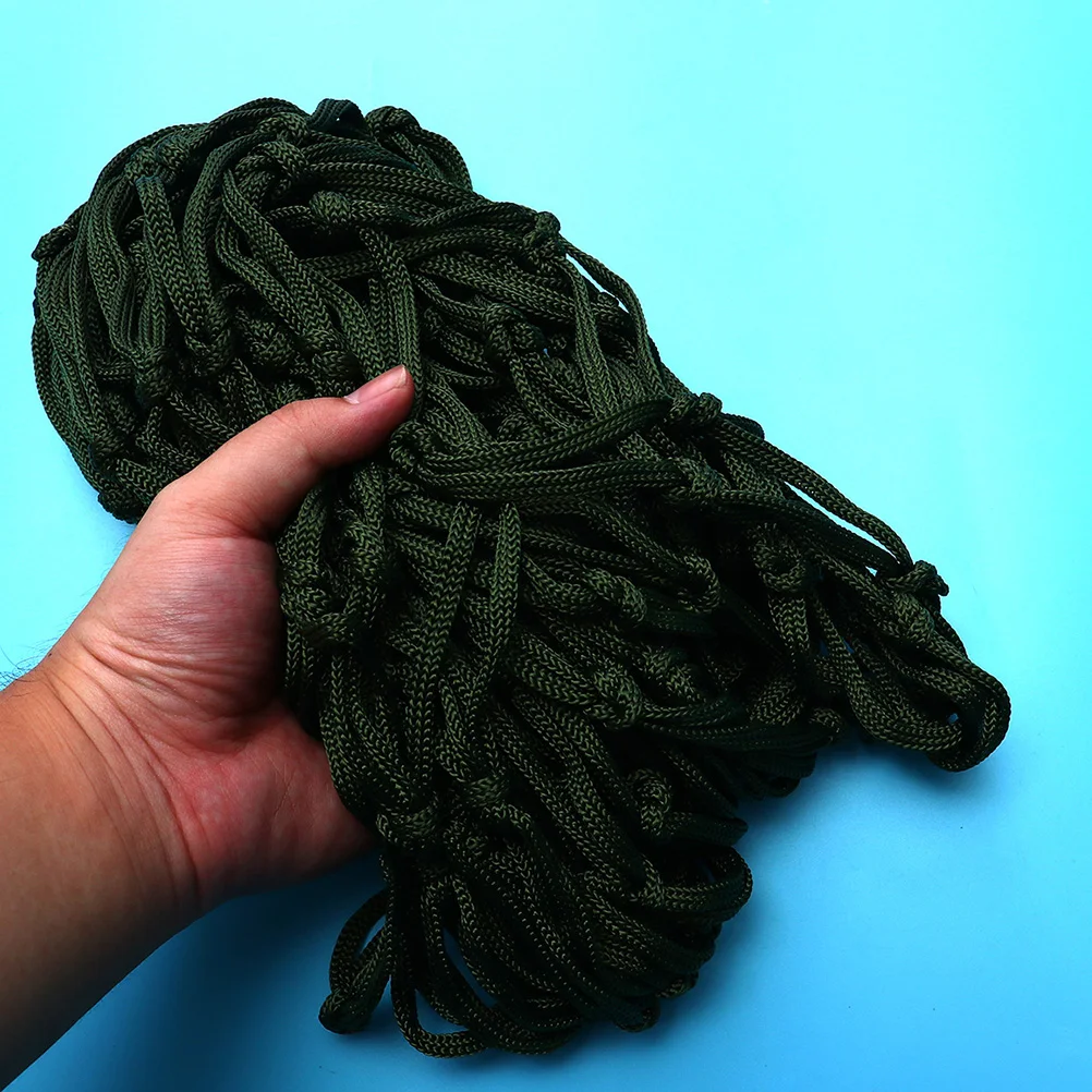 

Durable Mesh Hammock Hanging Rope Hammock Nylon Sleeping Swing Net Thickened Mesh Bed for Outdoor Sports Hiking Camping (Army Gr