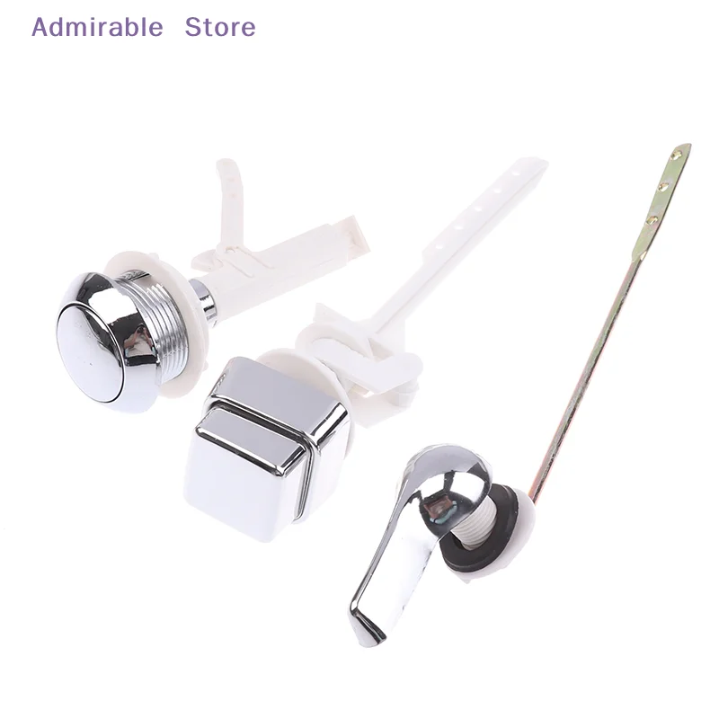 [W]Push Button Toilet Flush Kit Front/Side/Top Mount Water Tank Trip Lever Handle Side Button Switch For Toilet Seat Water Tank