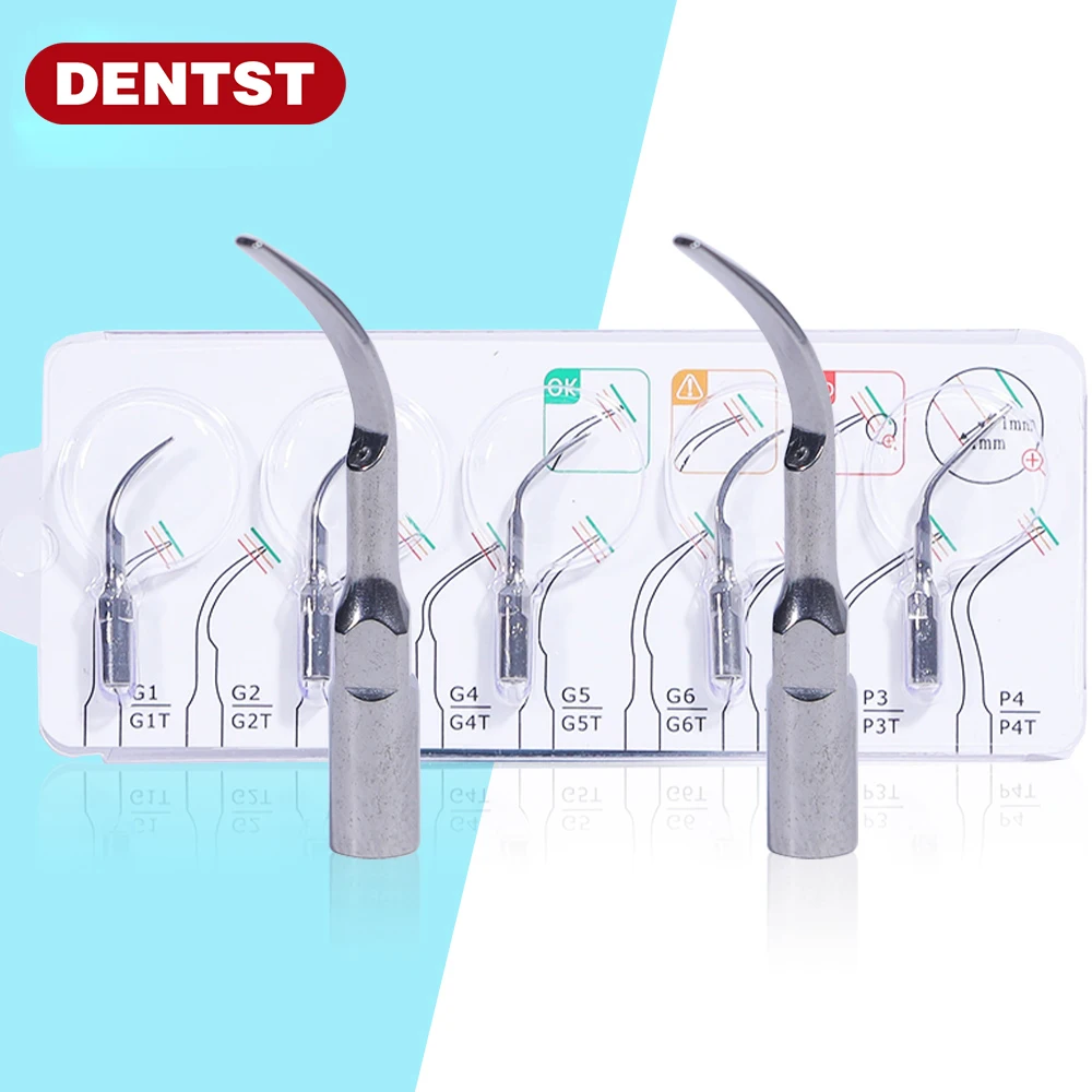 

5PCS/Bag Dental Scaler Tips Fit Ultrasonic Scaler Handpiece Scaling Tip Tooth Cleaning Machine Cutter Head Endodontics Material