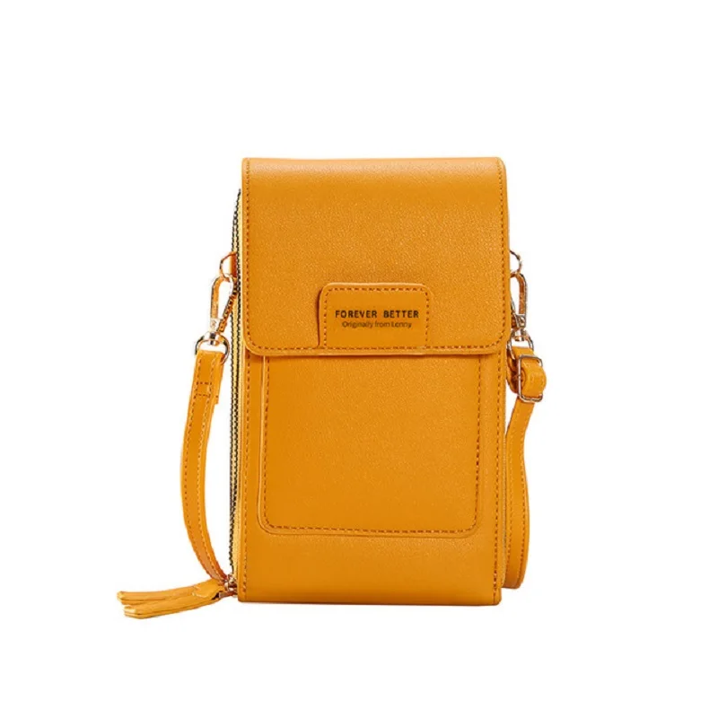 

Crossbody Shoulder Bags Money Bag Soft Leather Wallets Touch Screen Mobile Phone Bag Female Mini Card Holder Coin Purse Handbags