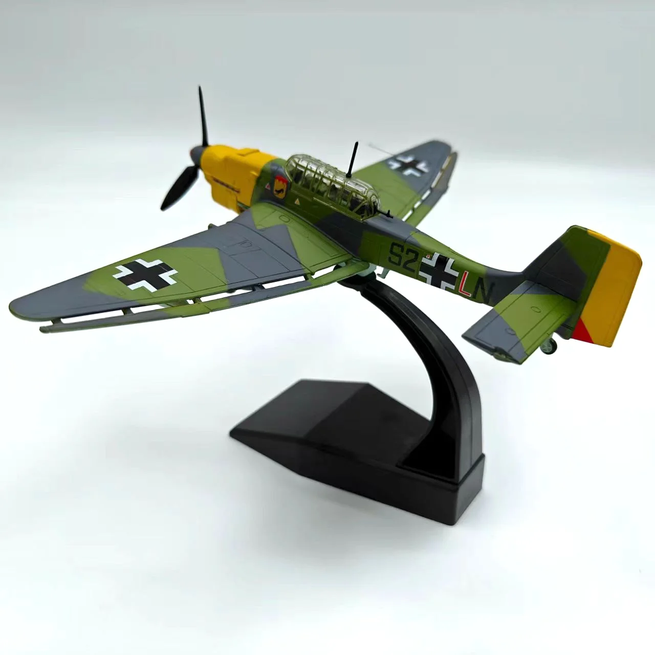 Modèle d'avion en alliage moulé sous pression, échelle 1:72, bombardier de plongée allemand JU87 Stuka, jouet de collection, cadeau, affichage Souvenir, ornement