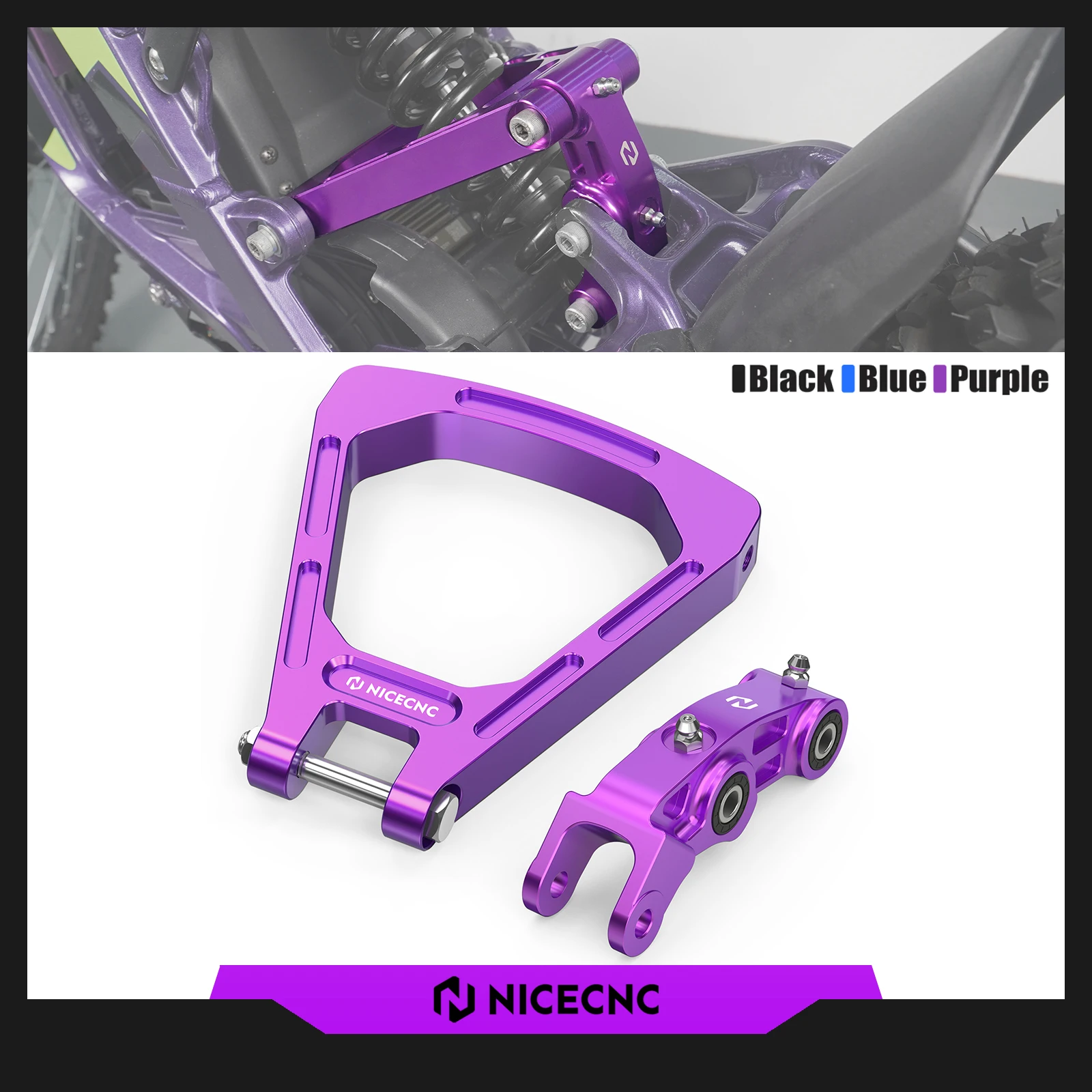 

NICECNC For 2025 2024 Sur-Ron Surron Light Bee X S L1E Surron Ebike Shock-absorbing Triangle Bracket Rear Suspension Linkage Kit