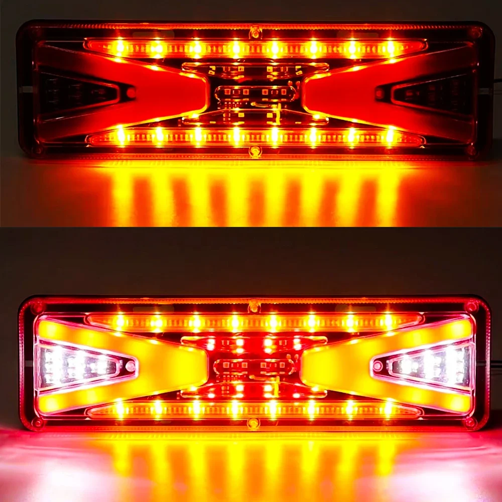 1 Pair 12V 24V 56 LED Truck Rear Tail Light LED Turn Signal Indicator Waterproof Brake Light Reversing light For Car RV Trailer