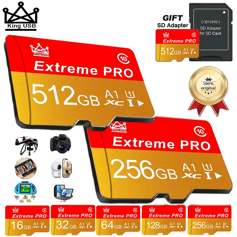 for Smartphone Quality Flash Class Class 10 Mini Sd Card 32/64/128/256/512gb High Quality High Speed Reliable Premium Durable