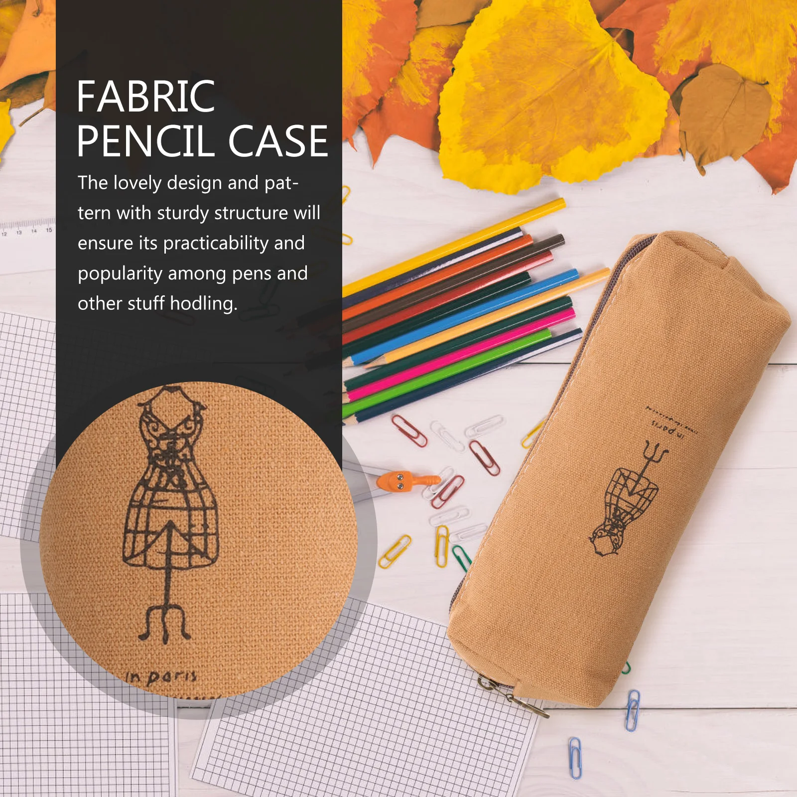

Creative Bowknot Large Capacity Canvas Pencil Box Stationery Supplies Pencil Case