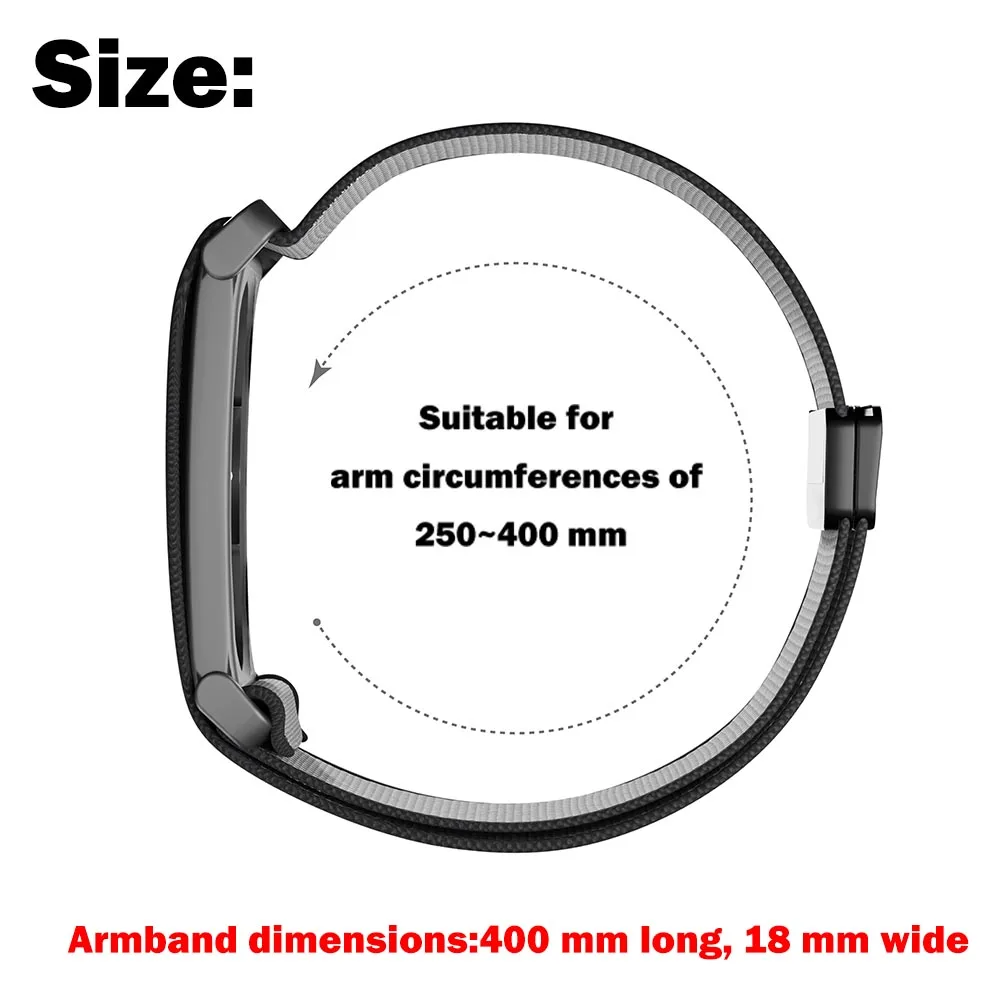 New 2PC Nylon Bicep Band Armband for Google Fitbit Air Band Fitness Tracker Sports Replacement Strap for Google Fitbit Air Strap