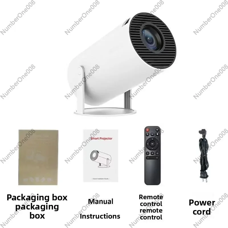 New Hy300 Projector - Compact Smart Home Projector for Bedroom, Wall Projection, Mini Hd Projector