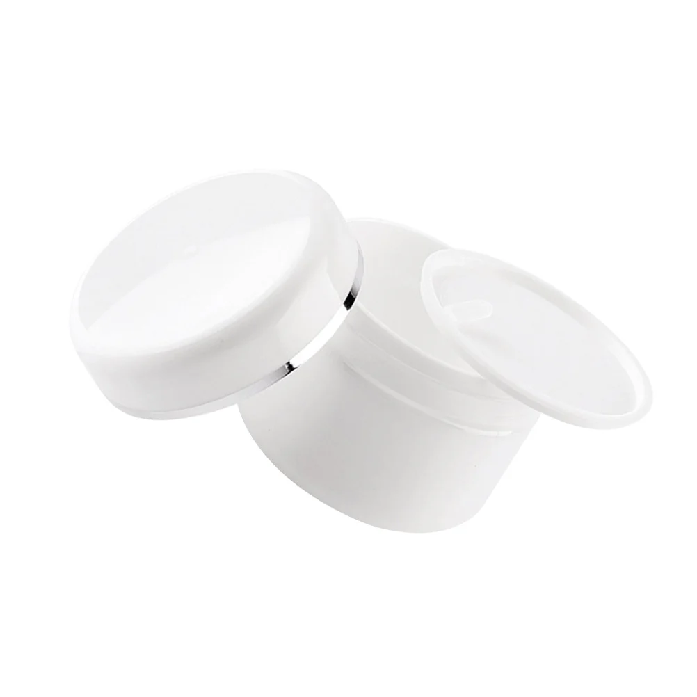 5 stks 20G Mini Draagbare Ronde Lege Crème Flessen Voor Reizen Hervulbare Containers Lichtgewicht Lekvrij Pp Materiaal Wit