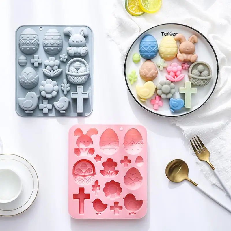 

Bunny Eggs Easter Theme Silicone Mold Fondant Candy Chocolate Mould 3d Rabbit Epoxy Resin Mold