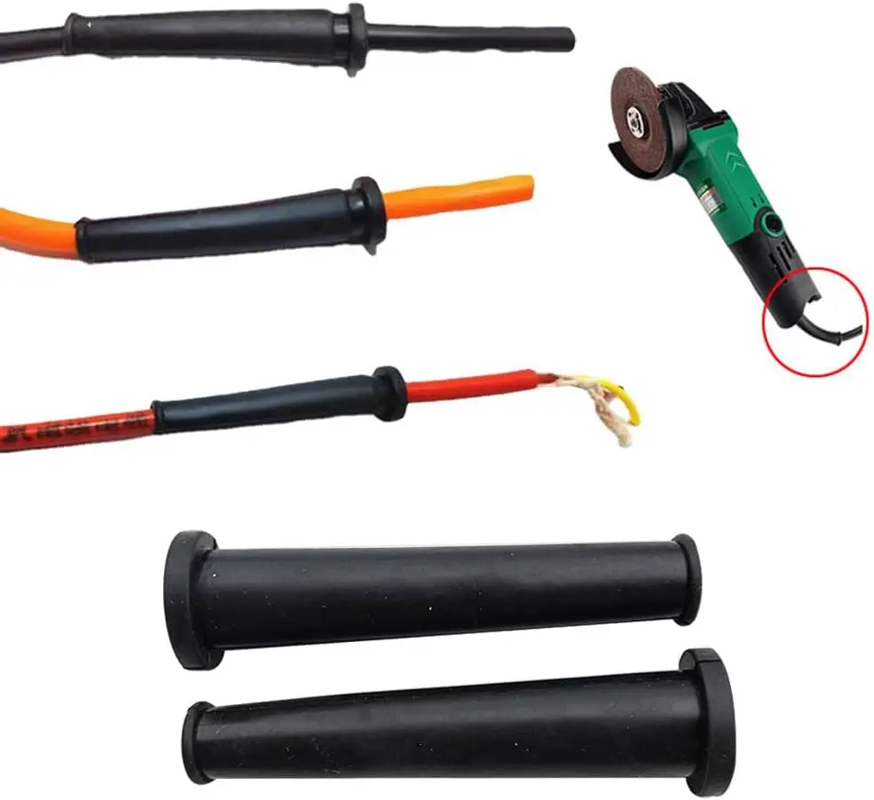 Protetor de Cabo de Borracha para Alívio de Tensão, Luva de Proteção para Ferramentas Elétricas, Material de Qualidade para Furadeira/Chave Elétrica/E