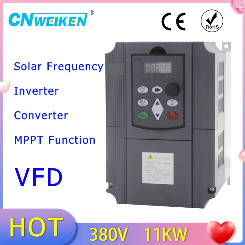 

380V 11KW DC Input Solar Photovoltaic Compressed Pool Water Pump Inverter Converter of DC-to-AC 3 Phase Output with MPPT