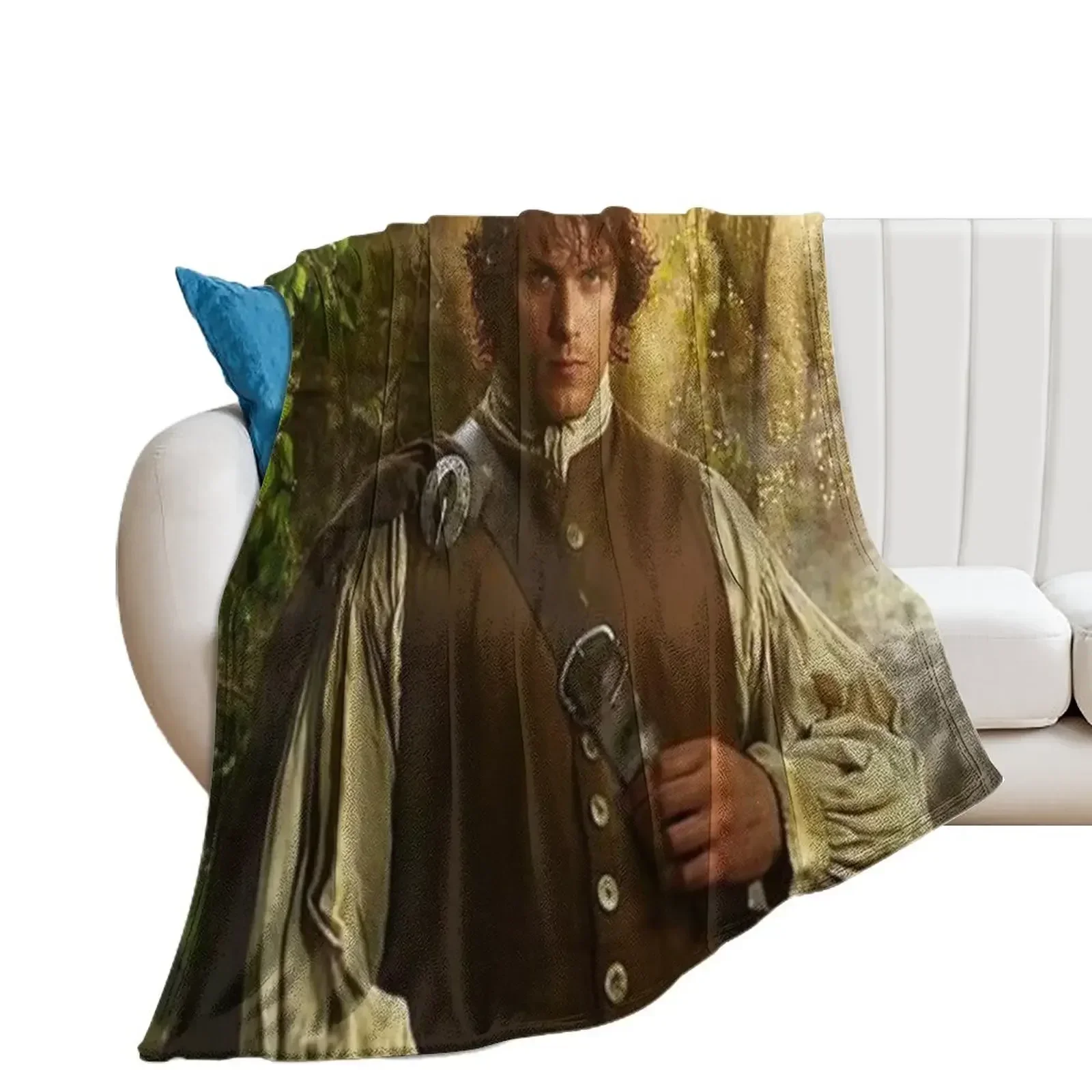 

Sam Heughan Throw Blanket Bed Hairy Heavy Blankets