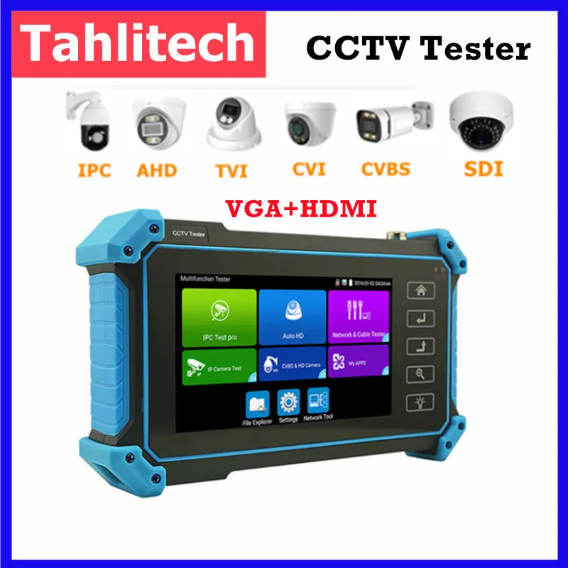 

4K IP CCTV Tester IPC5200 Plus 5.4" CCTV IPC Tester H.265 Camera Testing Tool HDMI VGA Input Cable Tracer CCTV Tester Monitor