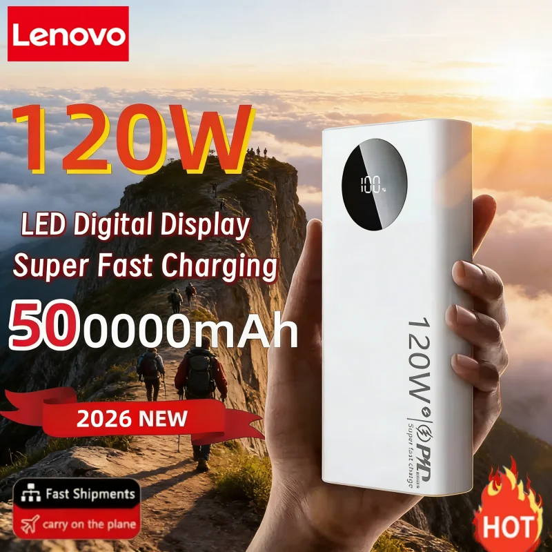 

Xiaomi 120 Вт 500000 мАч Power Bank высокой емкости с быстрой зарядкой Powerbank Портативное зарядное устройство для iPhone Samsung Huawei 2025