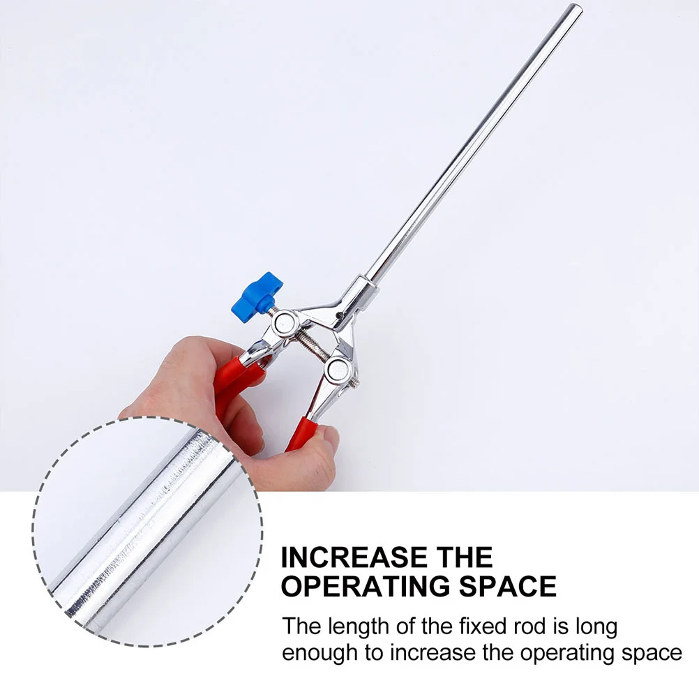 Test Tube Clamp Stainless Steel Flask Three-Claw Clip 3 Finger Lab Prong Multipurpose Extension Clamps Laboratory Burette for