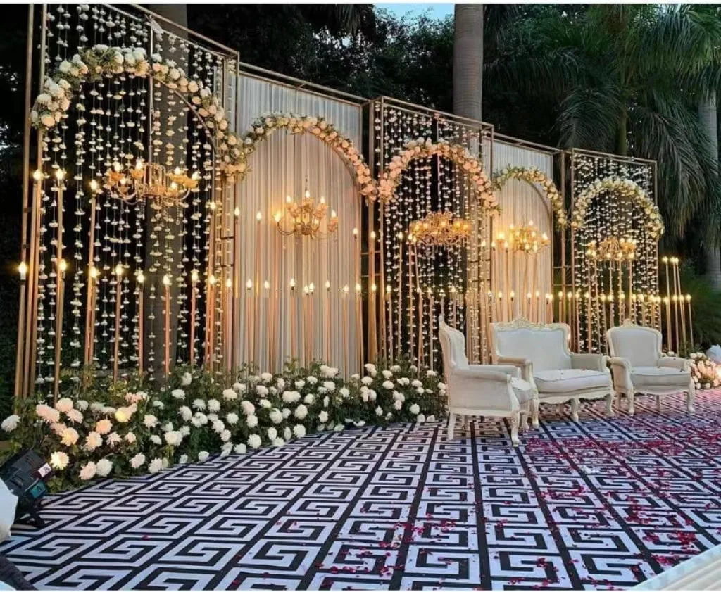 5pcs set Customized wedding backdrops &stands Rectangular arch