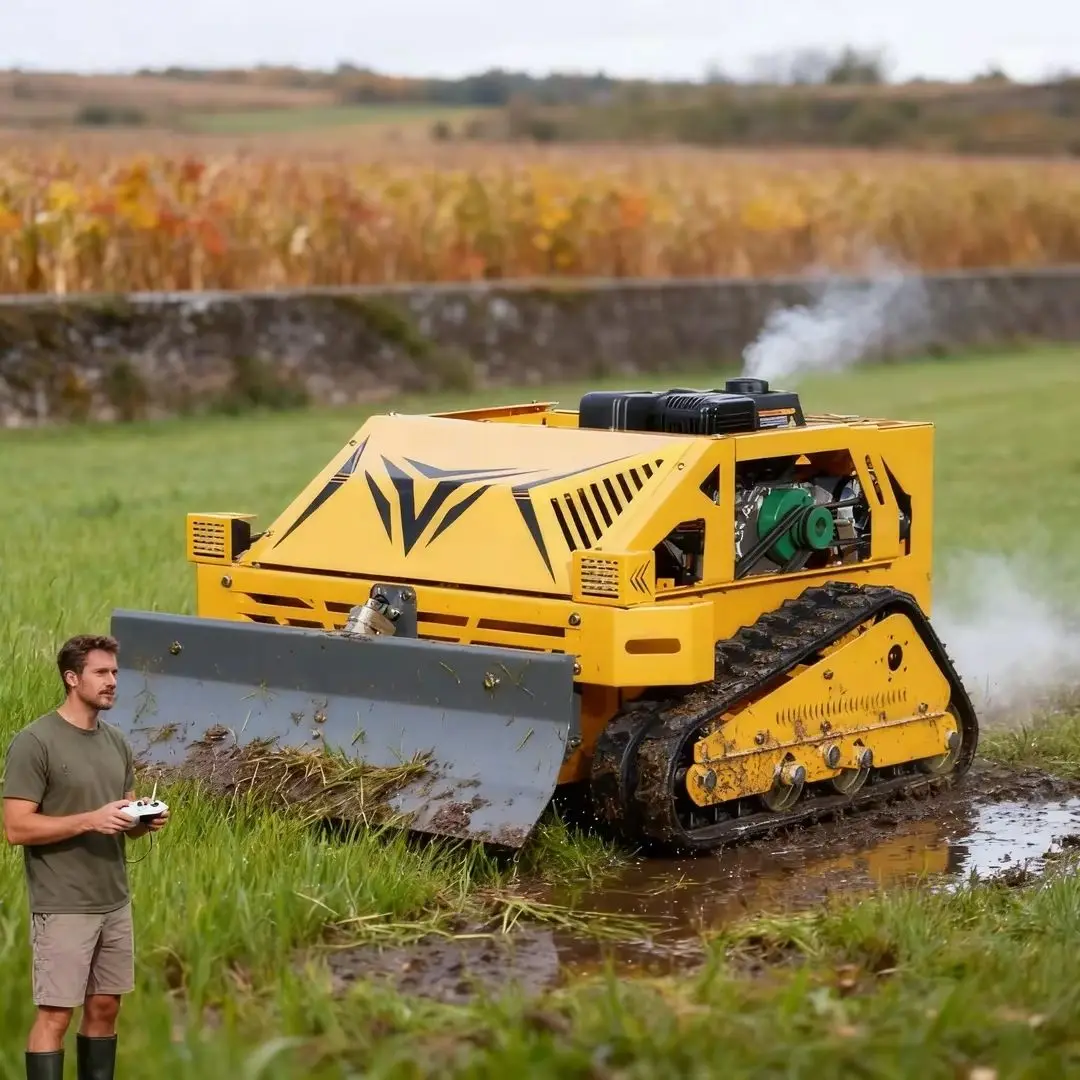 

Customized Remote Control Home Robot Flail Lawn Mower Grass Cutting Crushing Snow Removal for Farm Orchard Lawn