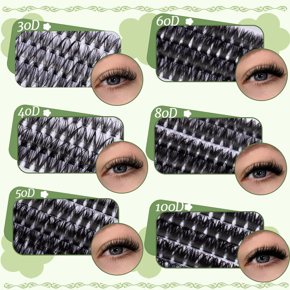DIY Lash Extension Kit 240pcs Lash Clusters Individual Eyelashes Kit with Lash Bond & Seal Lash Tweezers Brush Lash Bond Remover