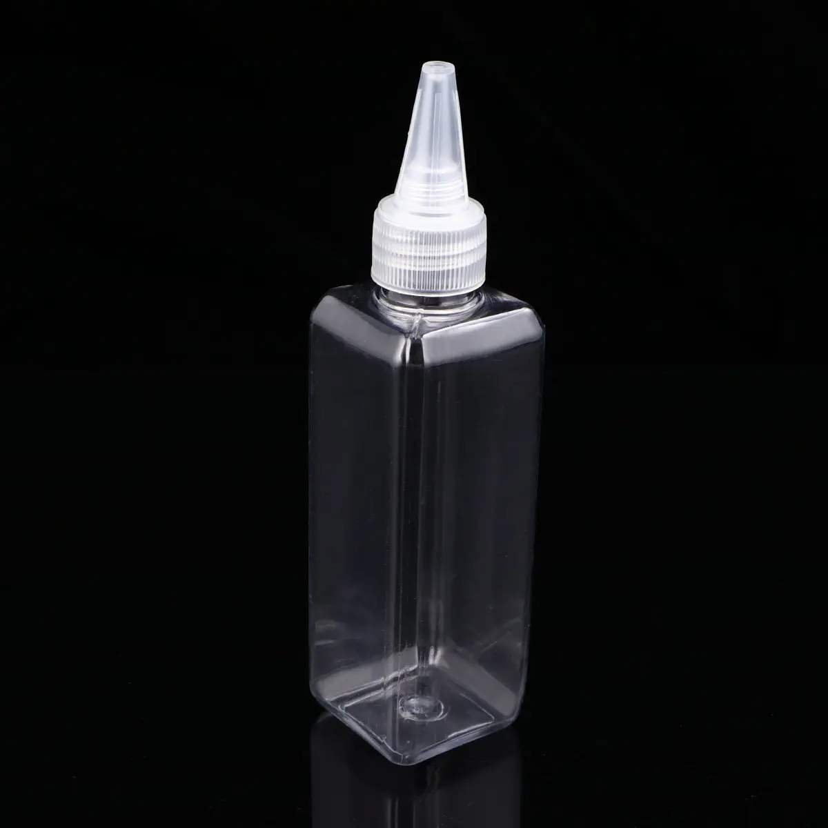 

Набор из 15 прозрачных пластиковых квадратных флаконов для краски для волос с заостренным носиком, легко сжимаемые, для салонов и домашнего использования, для шампуня