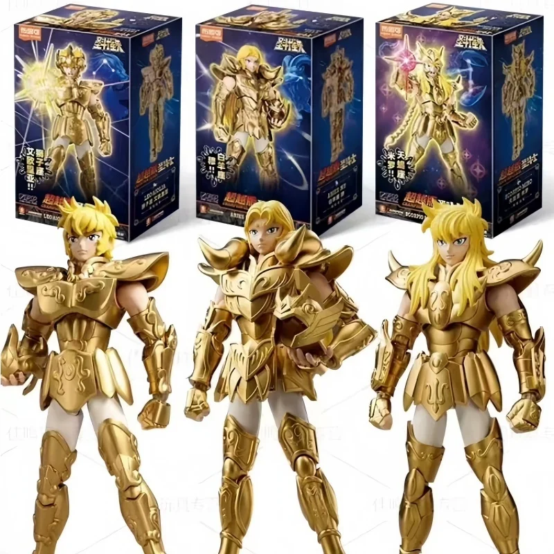 New In Stock Blokees Saint Seiya Champion Class Aries Mu Anime Figure Masami Kurumada Action Figure Decorate Kids Christmas Gift